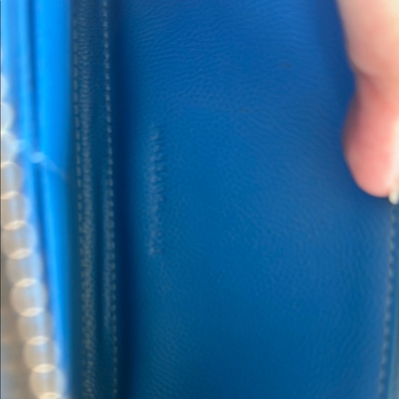 Yves Saint Laurent Blue Leather Zippy Long Wallet with Gold Logo - Picture 10 of 14